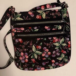 Floral Black Crossbody Bag